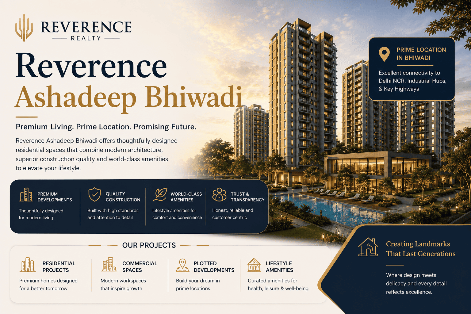 Reverence Ashadeep Bhiwadi - Premium Apartments Bhiwadi