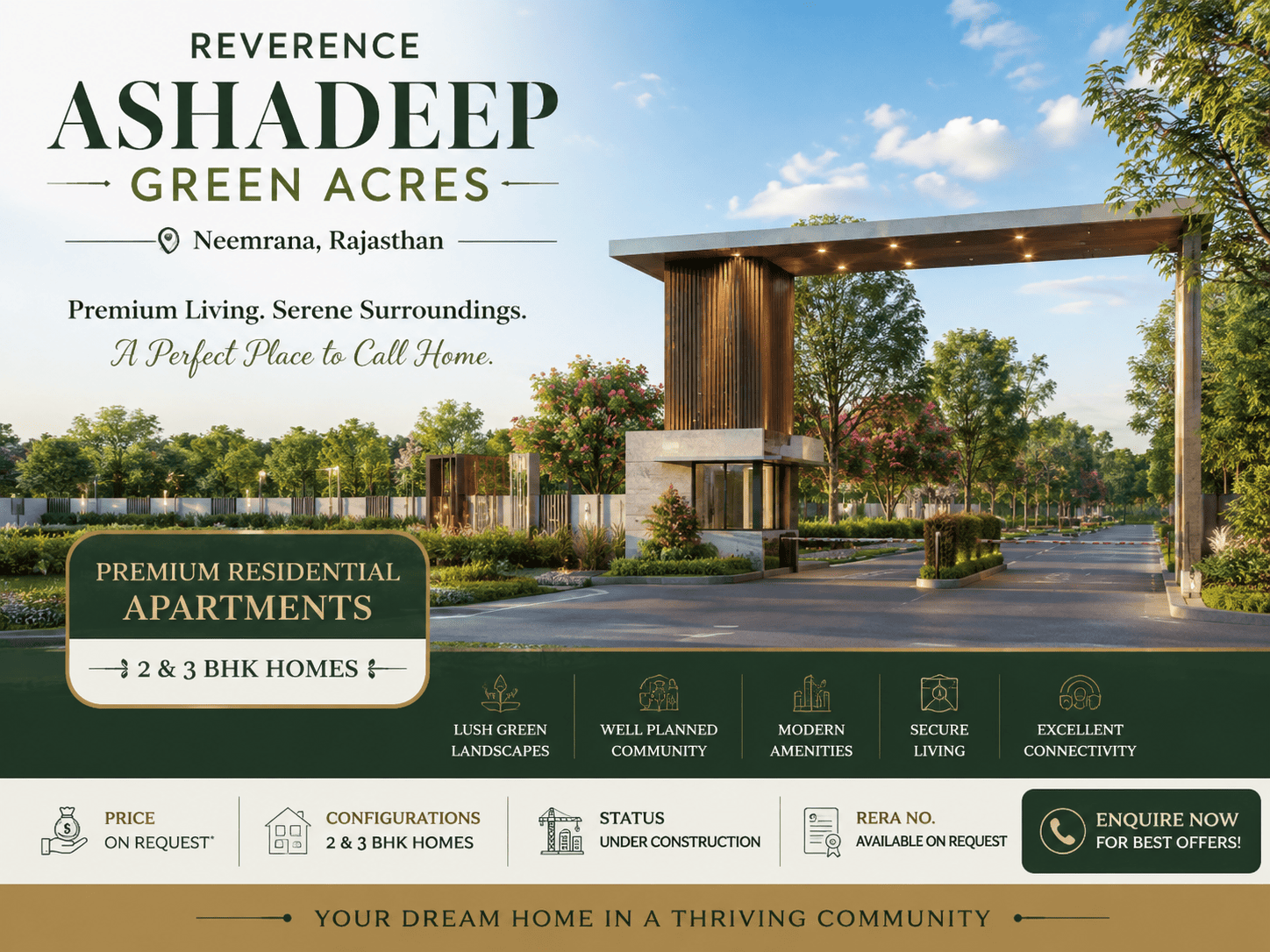 Reverence Ashadeep Green Acres Neemrana - Premium Homes