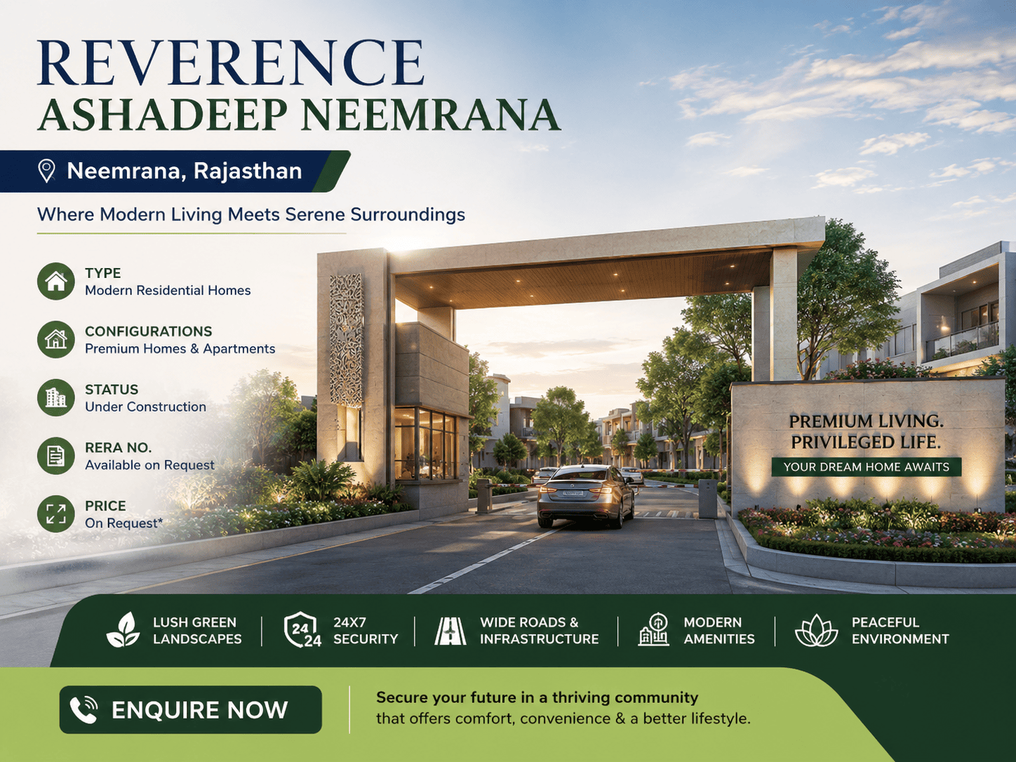 Reverence Ashadeep Neemrana - Premium Homes