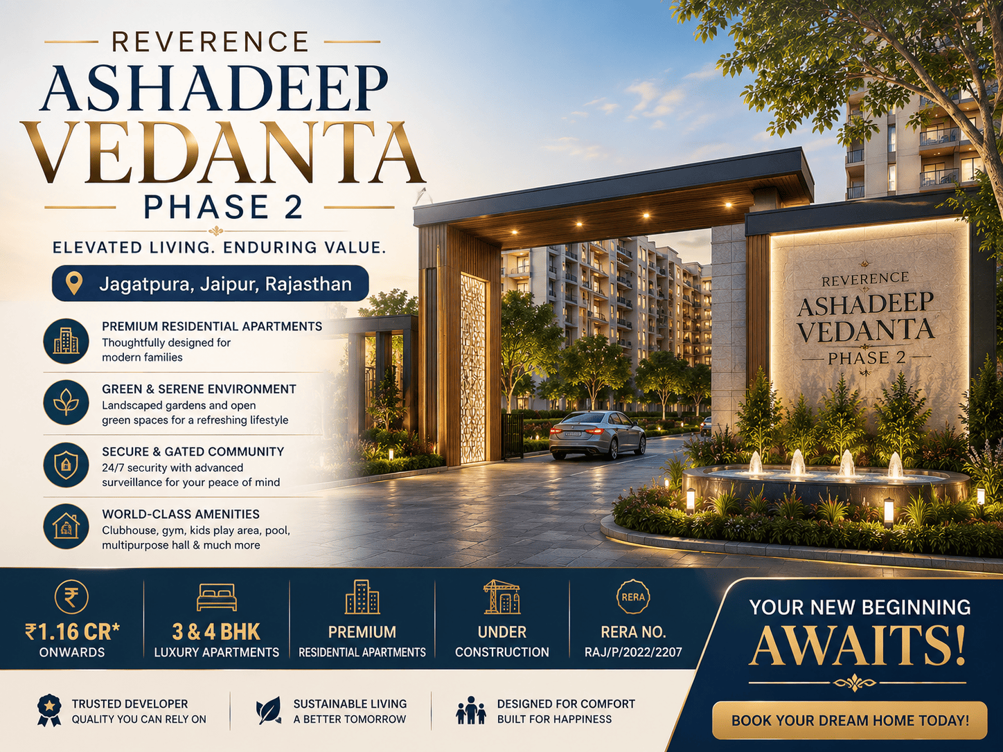 Reverence Ashadeep Vedanta Phase 2 - Premium Apartments Jaipur